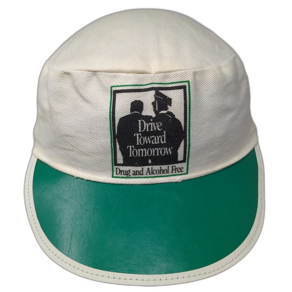 Army Cap White Green One Size Drive Toward Tomorrow Ohio ODOT Highway Safety Hat